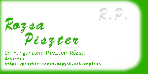 rozsa piszter business card